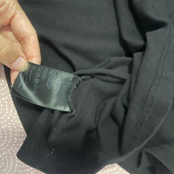 H&M cropped t shirt black size L - Picture 3 of 3